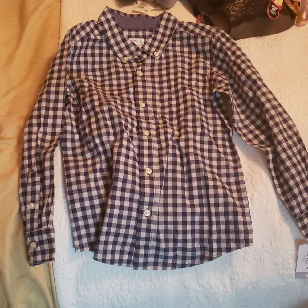 Boys plad long sleeve shirt